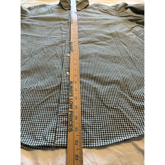 Ralph Lauren Custom Fit Hunter Green/White Check Orange Pony XXL Shirt Button Up - Picture 8 of 11